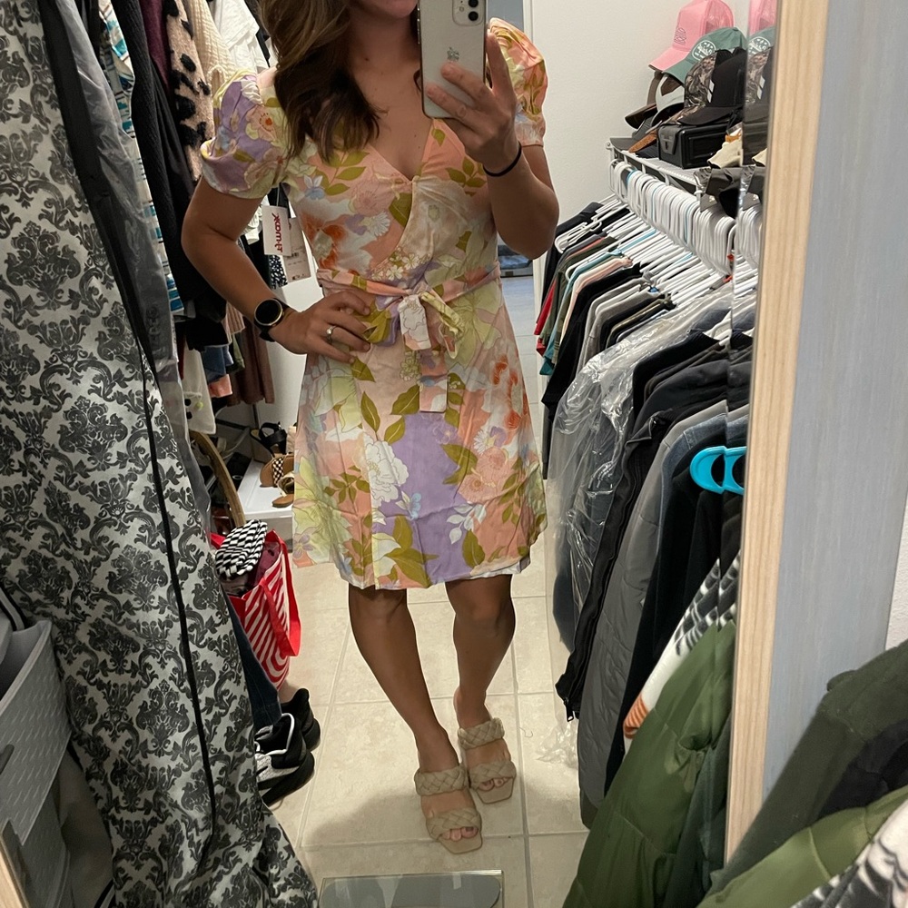 Billabong Floral Wrap Dress - Multicolor - Picture 2 of 2